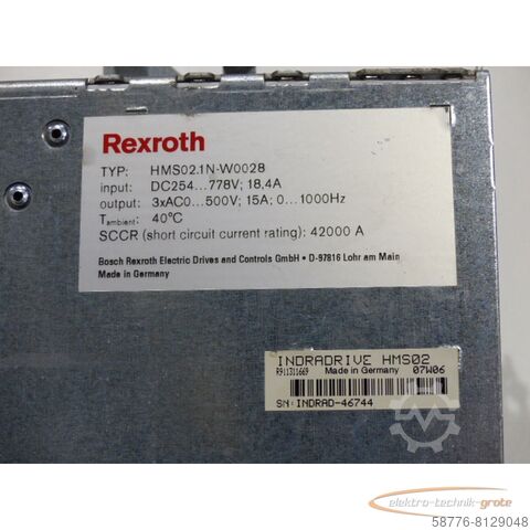 Component Rexroth HMS02.1N-W0028-A-07-NNNN MNR: R911309078