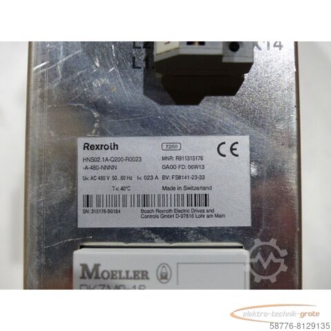 Součástka Rexroth Rexroth HNS02.1A-Q200-R0023-A-480-NNNN MNR: R911315176 SN 315176 B0184