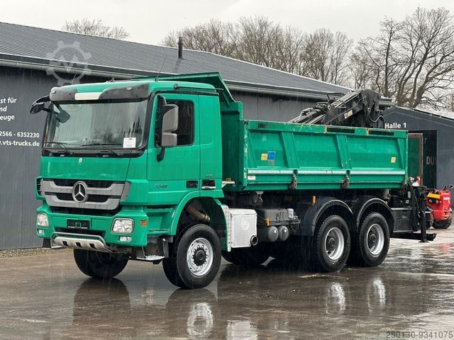 Basculantă MERCEDES-BENZ Actros 3348 6x6 Kipper mit HIAB 1300RS 83