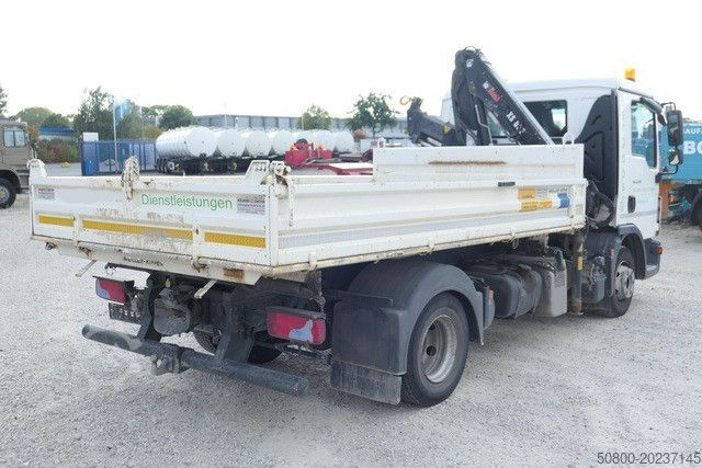 Autoutilitară basculantă trilaterală MAN 8.220 TGL BB, Hiab 055 BS-2, Greifer, AHK, Funk