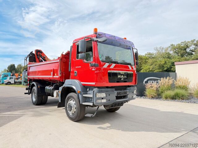 Grúa montada en camión MAN TGM 18.290 4x4 Kipper KRAN 14m FUNK AHK