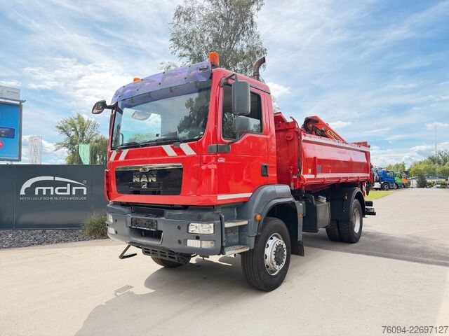 Grúa montada en camión MAN TGM 18.290 4x4 Kipper KRAN 14m FUNK AHK