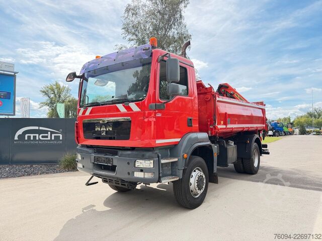 Camión volquete MAN TGM 18.290 4x4 Kipper KRAN 14m FUNK AHK