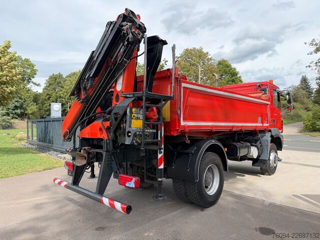 Camión volquete MAN TGM 18.290 4x4 Kipper KRAN 14m FUNK AHK
