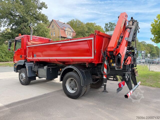 Camión volquete MAN TGM 18.290 4x4 Kipper KRAN 14m FUNK AHK
