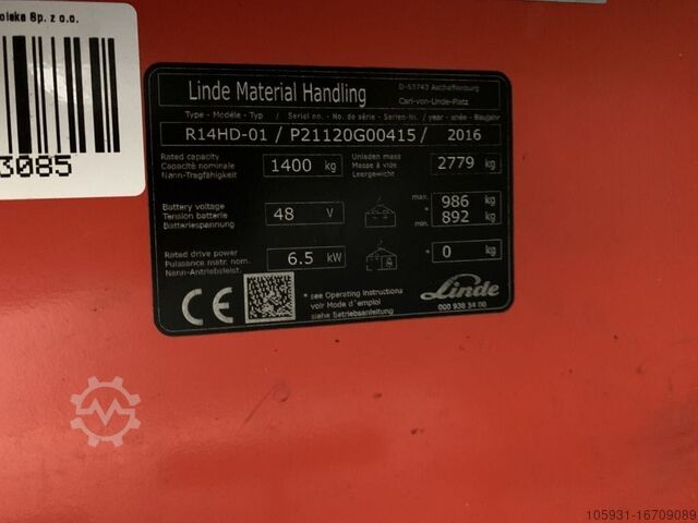 Ajunge la camion Linde R14HD-01