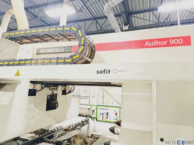CNC Flexible through-feed DRILLING LINE MORBIDELLI + MAHROS (SCM Group) Author 924 + Runner