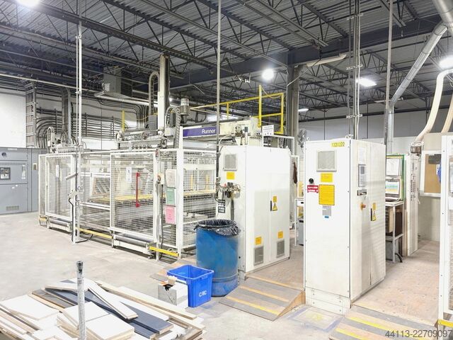 CNC Flexible through-feed DRILLING LINE MORBIDELLI + MAHROS (SCM Group) Author 924 + Runner