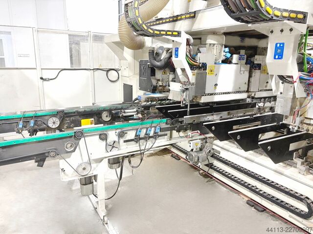 CNC Flexible through-feed DRILLING LINE MORBIDELLI + MAHROS (SCM Group) Author 924 + Runner