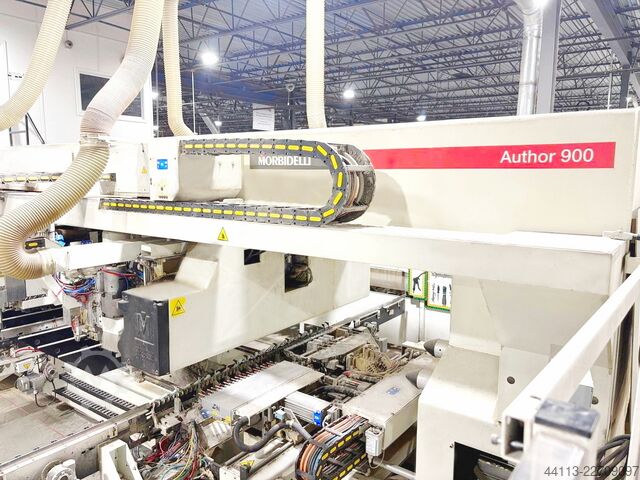 CNC Flexible through-feed DRILLING LINE MORBIDELLI + MAHROS (SCM Group) Author 924 + Runner