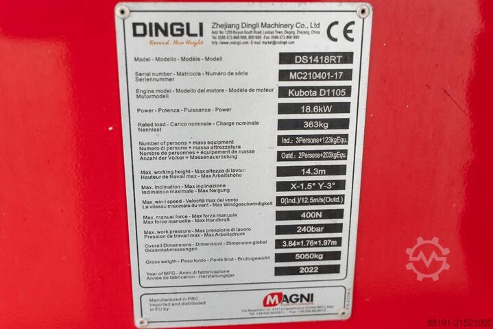 Schaarlift Magni DS 1418 RT