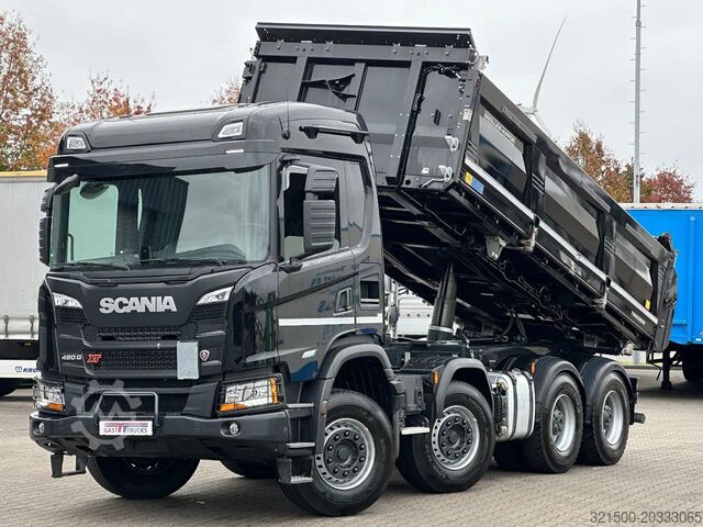 3-Seiten-Kipper Scania G460 XT Super 8x4 Meiller 3 Side Tipper / Damag...