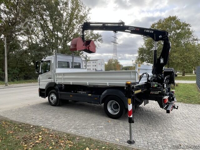 Grua montada em camião mercedes-benz Atego 1224 Dreiseitenkipper Kran Greifer *Klima*