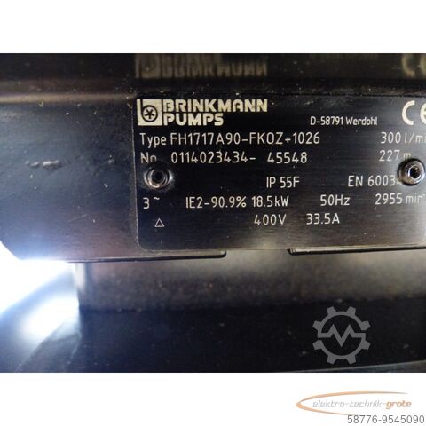 Unidade de controlo Siemens Brinkmann  Motor mit  Drehstrommotor + Steuerung