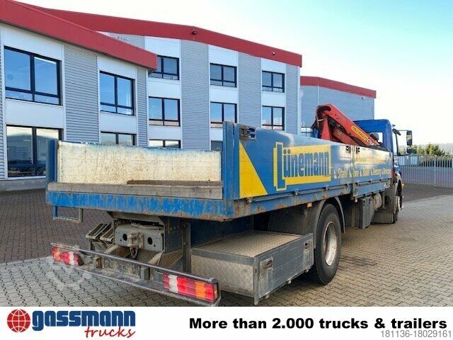 Camión de plataforma Mercedes-Benz Axor 1828 L 4x2 mit Kran Palfinger PK 9501, Funk