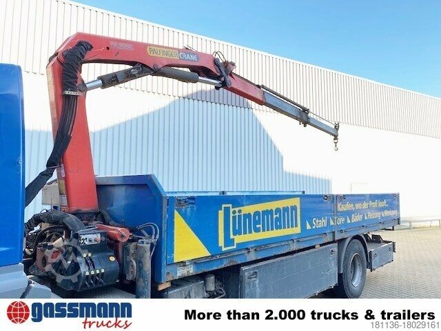 Camión de plataforma Mercedes-Benz Axor 1828 L 4x2 mit Kran Palfinger PK 9501, Funk