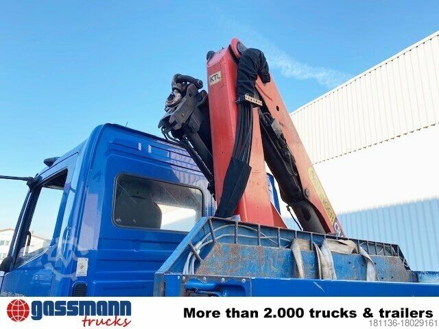 Camión de plataforma Mercedes-Benz Axor 1828 L 4x2 mit Kran Palfinger PK 9501, Funk