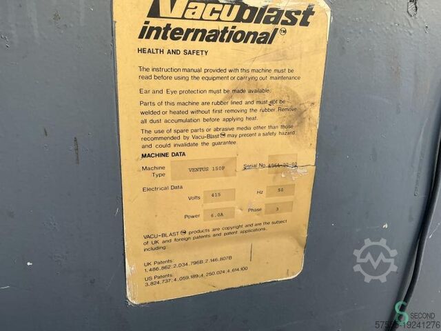 Straalmachines Vacu-Blast Ventus 150P 1994 Vacu-Blast Ventus 150P