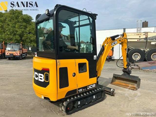 Minikoparka JCB 15C-1/SW/2xLöffel/1,7 t/Schwenkarm