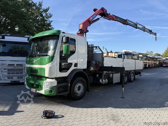 Grue montée sur camion Volvo FE320 6X2 HMF 1620 K5 bis 18.50 Meter