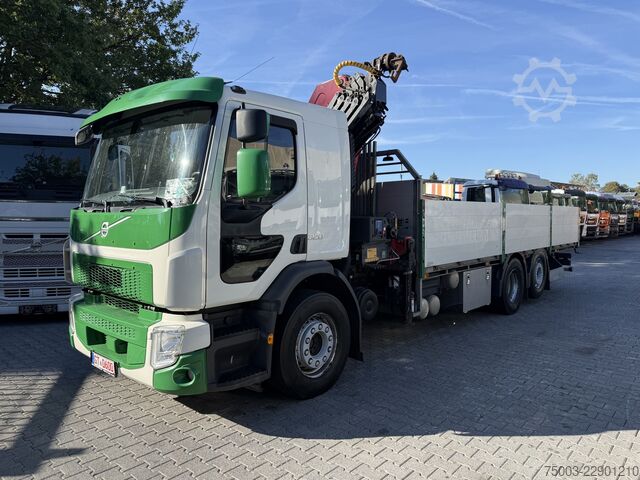 Camion plateau Volvo FE320 6X2 HMF 1620 K5 bis 18.50 Meter