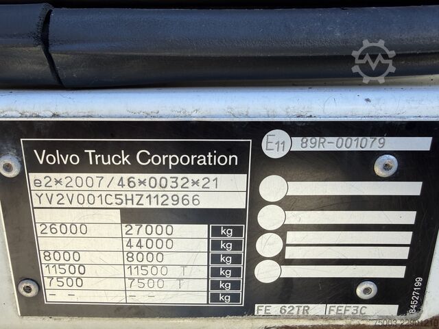 Camion plateau Volvo FE320 6X2 HMF 1620 K5 bis 18.50 Meter