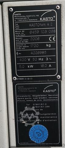 Sierra de cinta KASTO TWIN A2