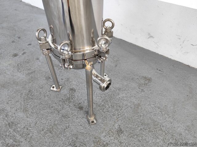 Habitação de filtro tipo vela – 3 × 30" – Aço inoxidável SUS304 NORDFILTER Kerzenfilter 3 Kerzen 3 hoch