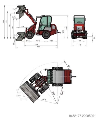 Lastare HZM 810 Profi Kubota 25PS