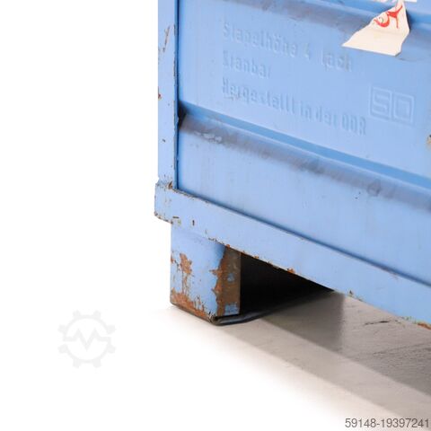 Gebrauchte Stapelboxen Stahl feste Konstruktion Stapelbehälter 4 Wände, L: 1235, B: 835, Kruizinga 98-6472GB