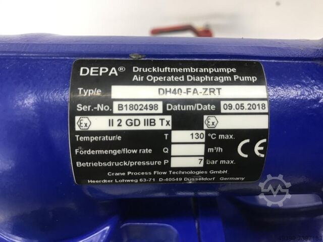 Двострука мембранска пумпа са пнеуматским погоном; Пнеуматска мембранска пумпа, двострука пумпа, пне DEPA DH40-FA-ZRT
