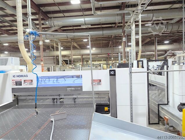 SERRA DE DIVISÃO DE PAINÉIS COM SISTEMA DE ALINHAMENTO EM ÂNGULO - SawTeq HOLZMA (HOMAG GROUP) SawTeq B-400 (HKL 400/43/22/16/L) Profil