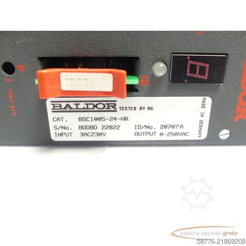 Componente Baldor BSC1005-24-HR Servoantrieb INPUT 320VDC ID/No: 20707B SN: BDDBD22822