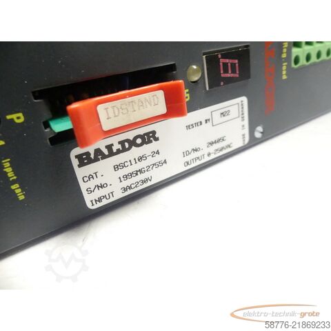 Componente Baldor BSC1105-24 Servoantrieb INPUT 3AC230V ID/No: 20405C SN: 1995MG27554
