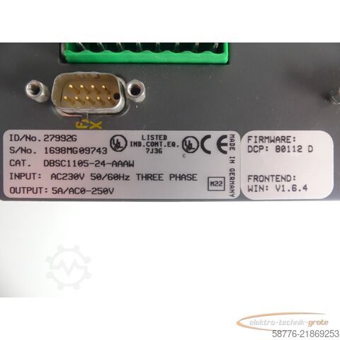 Componente Baldor DBSC1005-24-AAAW Servoantrieb INPUT ID/No: 27992G SN: 1698MG09743