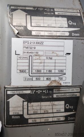 Ηλεκτρικό - 3 τροχοί Jungheinrich EFG 213 LI ION 2022y/ 3.3m/ 8561h/ 4v