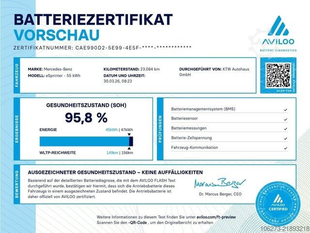 Βαν Mercedes-Benz eSprinter 312 Kasten FWD,3.924mm Radstand