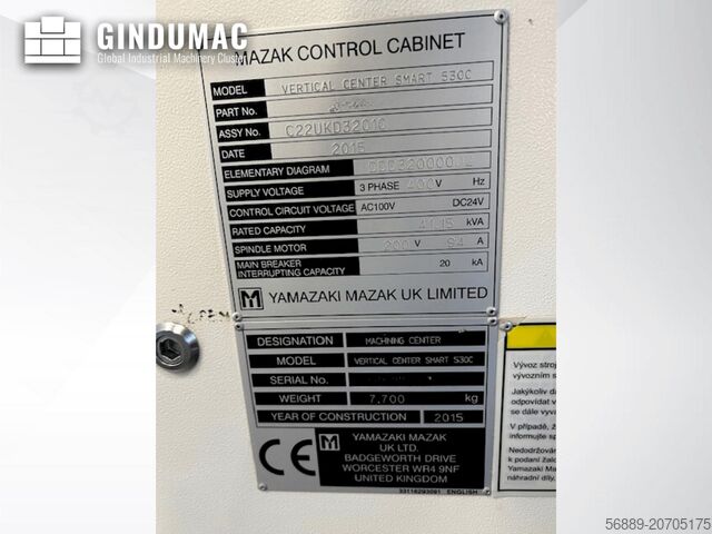 Verticale verspanen centrum Mazak VCS 530C-2PC