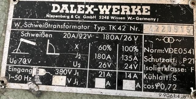 Lassen van de transformator DALEX TK 42