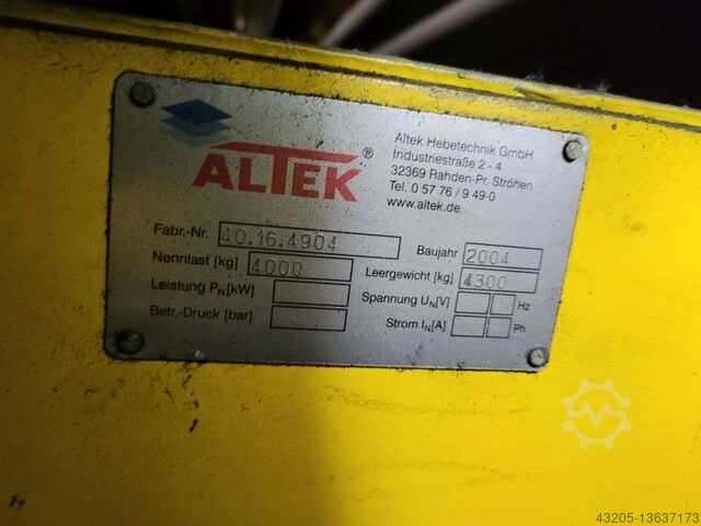 Schaarheftafel Heftafel 6,5 x 3 m ALTEK 