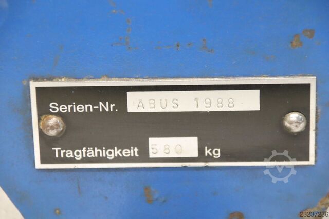 Carro de translação do guindaste, 580 kg Abus Trägerbreite bis 265 mm
