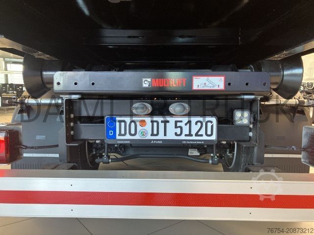 Telehoist lastväxlarbil FUSO Mitsubishi eCanter 7C18 M-Bat Abroller Container