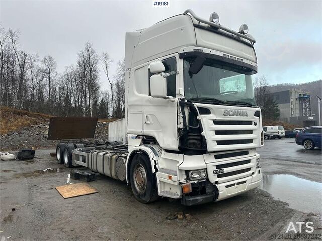 Chasis con cabina Scania R480 6x2 w/ Zepro lift. Rep. object.