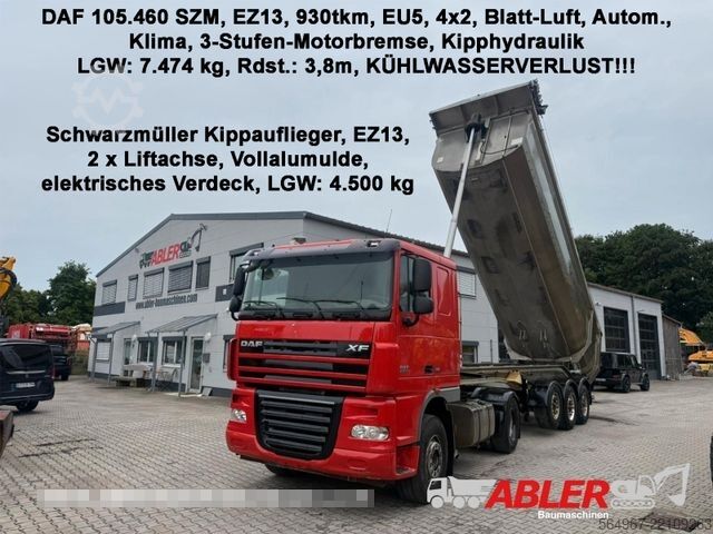 Standard nyergesvontató DAF XF105.460 + Schwarzmüller Kippaufl.