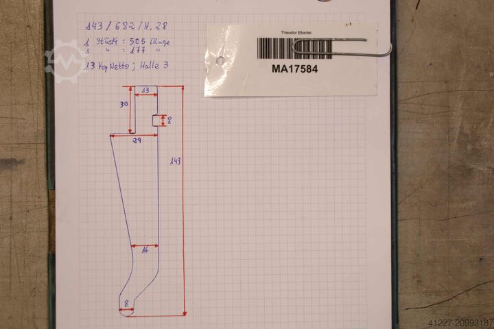 Narzędzie do gięcia, dzielone, 682 mm unbekannt 28/143 mm  R4