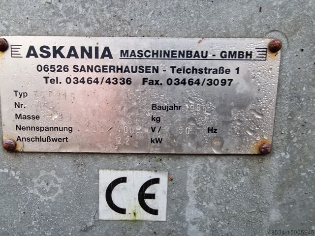 Screw conveyor TSF315 approx. 5.20 Askania Förderschnecke, TSF 315