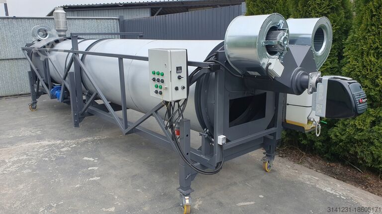 Trubová bubnová sušička na listy bylin Optimech SP7500