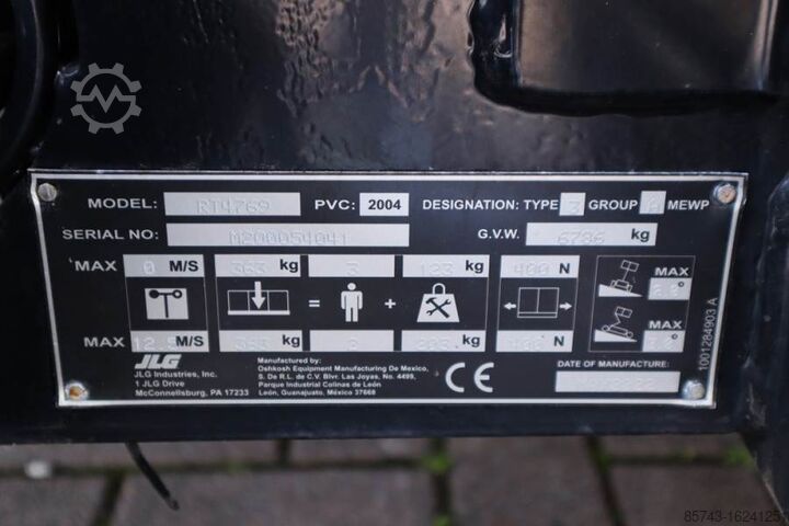 Schaarlift JLG RT4769 Unused, Diesel, 16.3m Working Height, 363kg