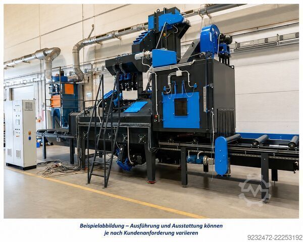 Roller conveyor shot blasting machine ABRAZIV Rollenbahnstrahlanlage RB-1650