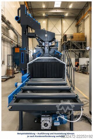 Roller conveyor shot blasting machine ABRAZIV Rollenbahnstrahlanlage RB-1650